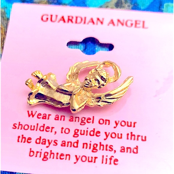 VTG Gold Angel Pin» Wear Angel 4 Protection, Guidance, & To Brighten Up Ur Life - Picture 2 of 13